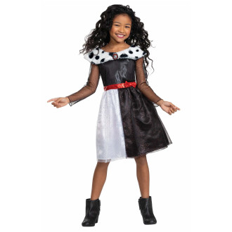 Girls Disney Cruella Costume Official