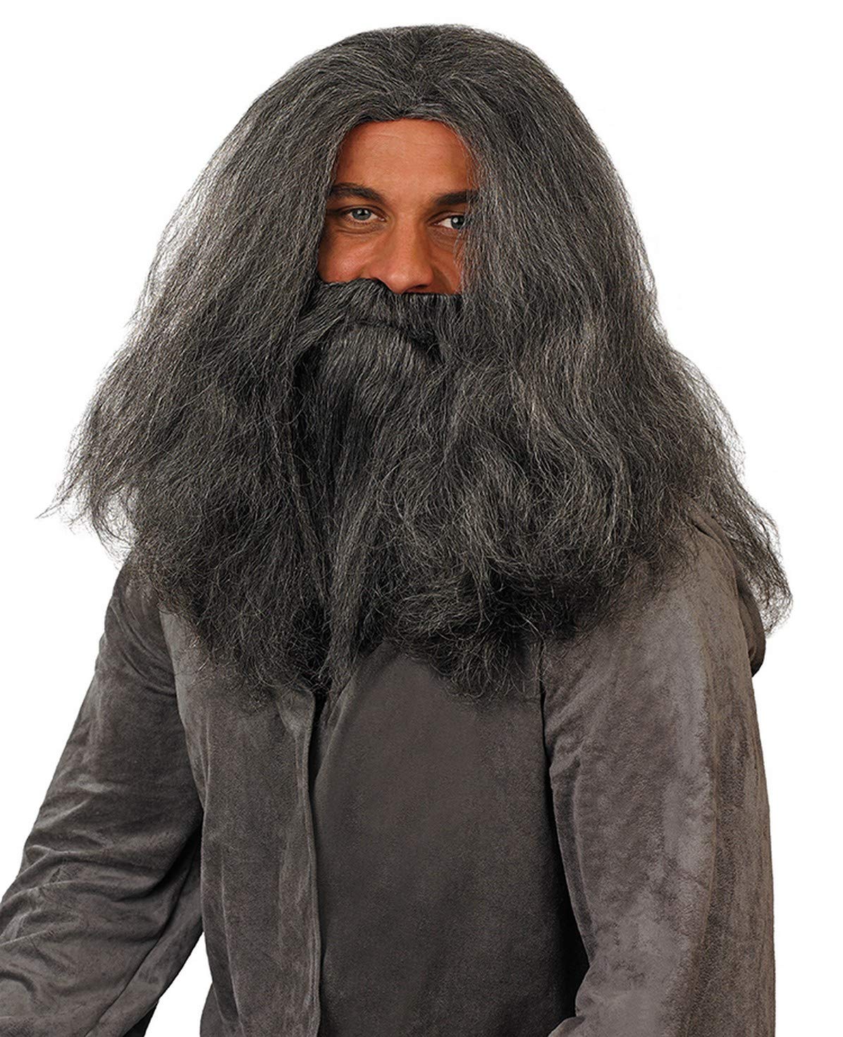 Long Gray Wizard Wig & Beard