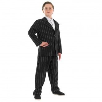 Kids 20s Gangster Pinstripe Suit Costume