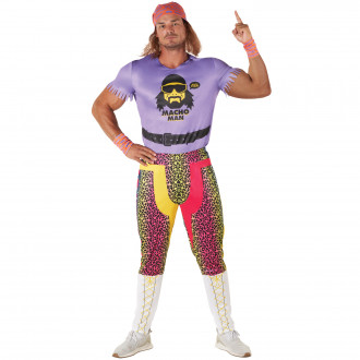 Mens Macho Man Randy Savage Purple WWE Wrestler Costume