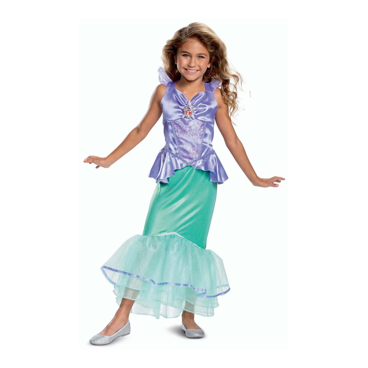 Girls Disney Ariel Little Mermaid Deluxe Costume Official