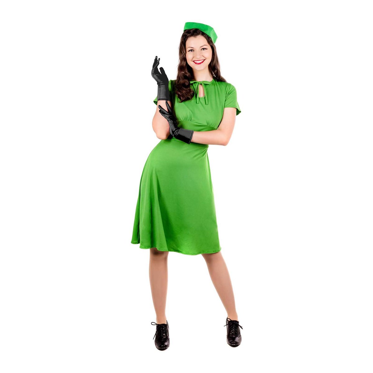 Womens 40s Green Dress Costume