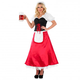 Womens Red Oktoberfest Dirndl Costume