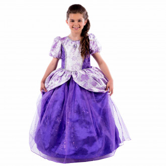 Kids Deluxe Purple Queen Gown Costume