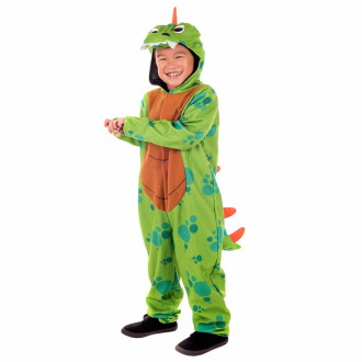 Kids Green & Orange Dinosaur Costume