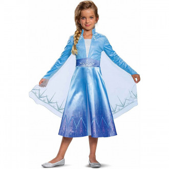 Kids Disney Frozen 2 Elsa Travelling Deluxe Costume