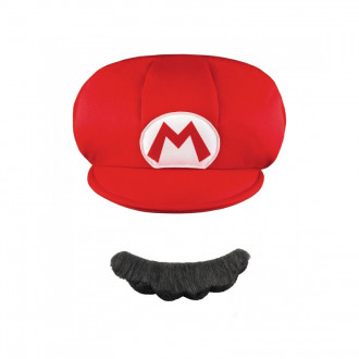 Kids Nintendo Super Mario Red Hat & Moustache
