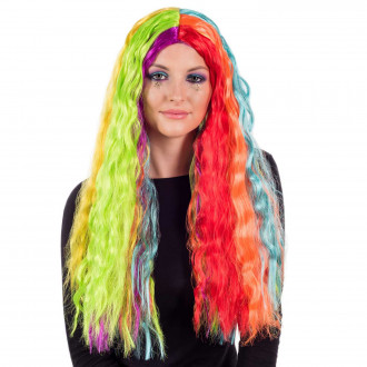 Deluxe Long Wavy Rainbow Wig