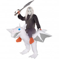 White Ride On Dragon Inflatable Costume