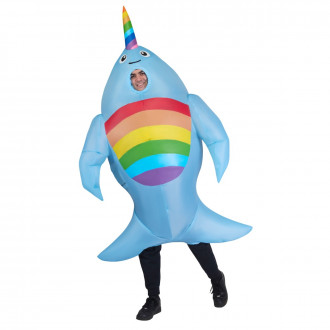 Mens Giant Narwhal Inflatable Costume