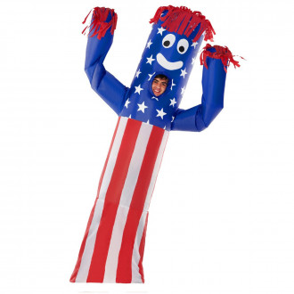 Mens Inflatable Wavy Arm Guy USA Costume