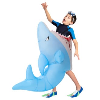 Boys Lil' Man Eating Shark Inflatable Costume