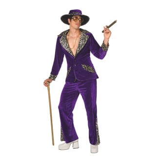 Mens 70s Pimp Daddy Costume Purple